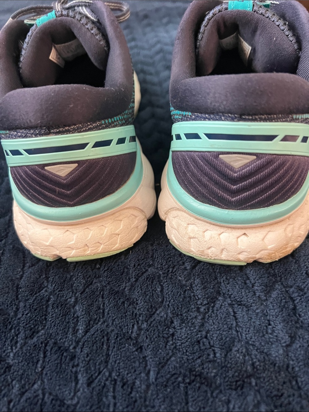 Brooks Women's Ghost Navy Running/Outdoor Shoes with Teal & Silver Accents 8.5 - Picture 10 of 12